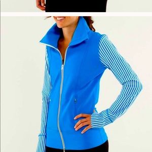 Lululemon Royal Blue Daily Striped Yoga Jacket